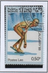 Sellos de Asia - Laos -  Olimpiadas d' Invierno, Galgary, Patinaje d' velocidad