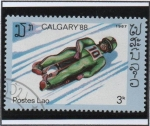 Sellos de Asia - Laos -  Olimpiadas d' Invierno, Calgary, Luge