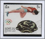 Stamps Laos -  Olimpiadas d' Verano, Seúl, Salto d' Altura