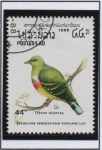 Stamps Laos -  Pájaros, Vinago bicincta