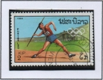 Stamps Laos -  Olimpiadas d' Verano, Seúl, Jabalina