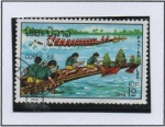 Stamps Laos -  Olimpiadas d' Verano, Seúl,  Piraguismo