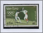 Stamps Laos -  Olimpiadas d' Verano, Seúl,  Esgrima