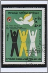 Stamps Laos -  Cruz Roja, 3 figuras