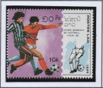 Stamps Laos -  Copa Mundial, Italia