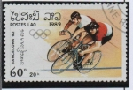 Stamps Laos -  Olimpiadas d' Verano, Barcelona: Ciclismo