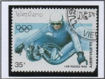 Stamps Laos -  Olimpiadas d' Invierno, Albertville: Luge