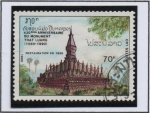 Stamps Laos -  templo Luang 430 Anv.