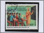 Stamps Laos -  año inter. d' Alfabestismo