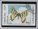 Stamps Laos -  Mariposas; Luendorfia puziloi