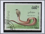 Stamps Laos -  Serpientes Venenosas: Naja naja  Atra