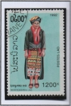 Stamps Laos -  Trajes Tradicionales d' Montagnards