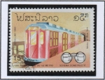 Stamps Laos -  130 Anv. Primer sistema d' Metro, New York