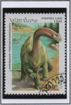 Stamps Laos -  Dinosaurios: Brontosaurus