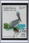 Stamps Laos -  Pelícano oriental