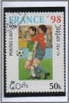 Stamps Laos -  Copa mundial d' Fútbol Francia