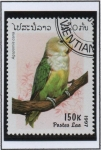 Stamps Laos -  Loros,Inseparable malgache