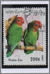 Stamps Laos -  Loros, Inseparable del Nyasa