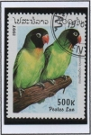 Stamps Laos -  Loros, Inseparable cachetón