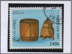 Stamps Laos -  Contenedores tradicionales d' Alimentos