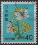 Stamps Japan -  Colza y plérides de la col