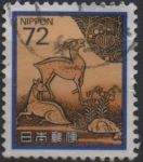 Stamps Japan -   	Ciervo, de caja de tinta lacada