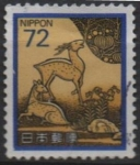 Stamps Japan -   	Ciervo, de caja de tinta lacada