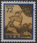 Stamps Japan -   	Ciervo, de caja de tinta lacada