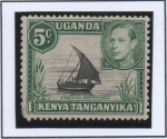 Stamps Kenya -  George V, Dhow en el Lago Victoria