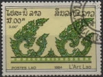Stamps Laos -  Arte, Hojas
