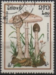 Sellos de Asia - Laos -  Lepiota procera