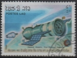 Stamps Laos -  Vuelo d' Apolo-Soyuz, 10 Anv.