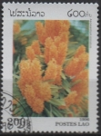 Stamps Laos -  Flores, Ascocentrum miniatum