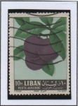 Stamps Lebanon -  Ciruelas. Prunus domestica