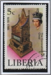 Stamps Liberia -  25 Anv. d' reinado d' Isabel II