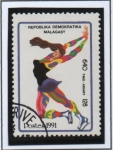 Stamps Madagascar -  Olimpiadas d' Invierno, Albertville, Patinaje Artistico