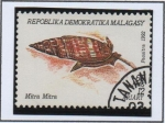 Stamps Madagascar -  Moluscos, Mitra mitra