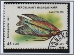 Stamps Madagascar -  Peces d' Acuario: Trichogaster mirada Jasciva