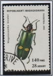 Stamps Madagascar -  Insectos: Megaloxantha bicolor