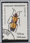 Stamps Madagascar -  Insectos: Chysochroa mirabilis