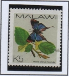 Stamps Malawi -  Mariposas, Myrina silenus Ficedula