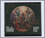 Stamps Malta -  San Joseph por Giuseppe Cali