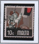 Stamps Malta -  Caridad, S. Martin