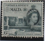 Stamps Malta -  Isabel y Templos de Tarxien