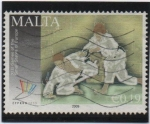 Stamps Malta -  XIII Juegos Deprtivos d' l' pequeños estados d' Europa, Aland: Judo