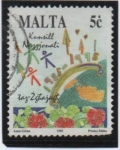 Stamps Malta -  10 Años del consejo nacional de juventud