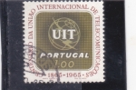 Stamps Portugal -  centenario U.I.T emblema