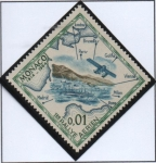 Stamps Monaco -  50 Anv. d' l' Primera reunion d' aeroplano d' Mote Carlo; Diseño d' 1914