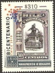 Stamps Chile -  bicentenario, monumento a o'higgins