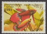 Stamps Cambodia -  Betta splendens